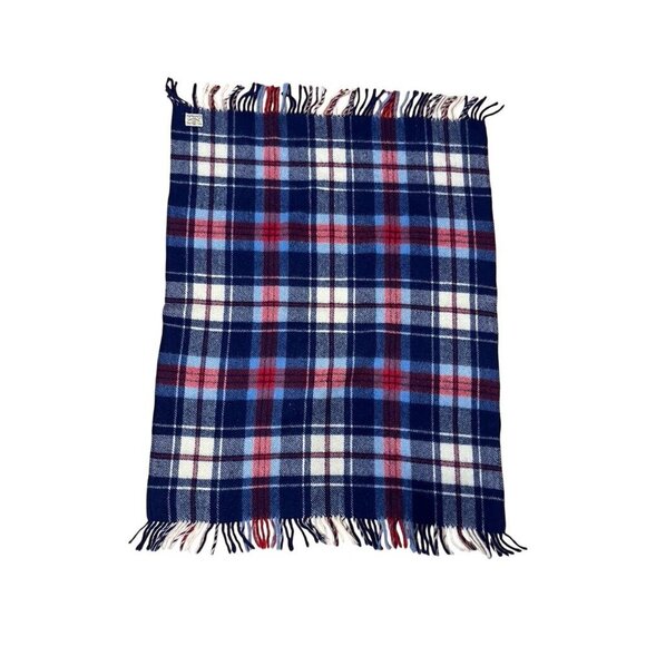 Vintage Carldyke Wool Tartan Fringe Blanket Plaid Scottish Cozy Cabin Rustic - Picture 9 of 10